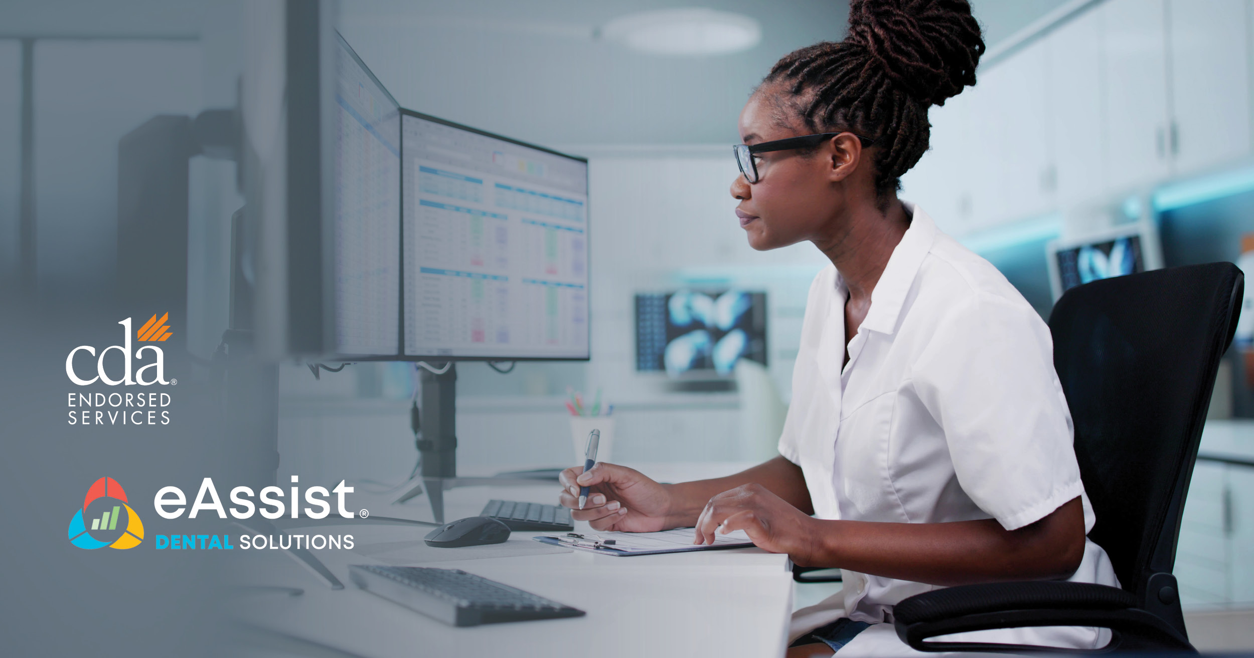 CDA Endorsed Services and eAssist Dental Solutions logos