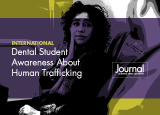 October 2025 Journal collection featuring dental student awareness about human trafficking.