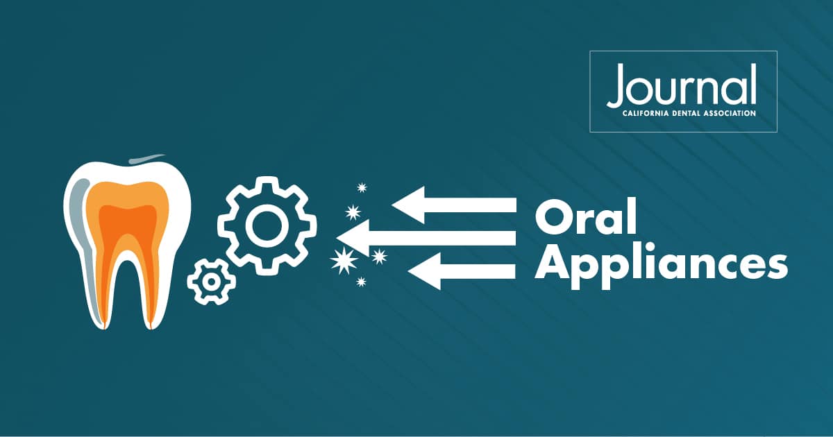 Research on oral appliance therapy featured in latest CDA Journal